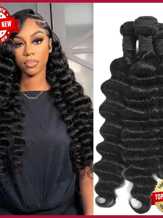 20 22 24 Inch Loose Deep Wave Brazilian Virgin Human Hair Extensions